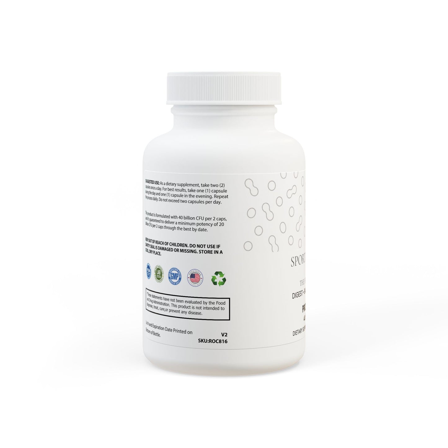 Probiotics 40 Billion CFU | Salud Digestiva e Inmunidad – 60 Cápsulas